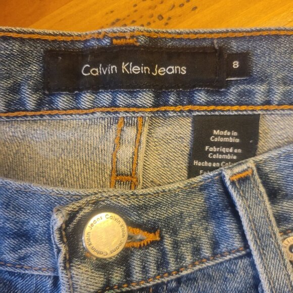 Y2K Calvin Klein Straight Leg Mid-Rise Jeans, Medium Wash - Size 8 - Picture 2 of 7